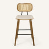 Dorsa bar stool, Ivory Hron Leather