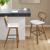 Dorsa bar stool, White Sacy Fabric