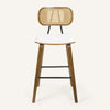 Dorsa bar stool, White Sacy Fabric