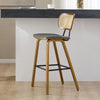 Dorsa Counter Stool in Gray Hron Leather