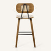 Dorsa Counter Stool in Ivory Hron Leather