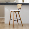 Dorsa Counter Stool in White Sacy Fabric
