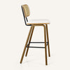 Dorsa Counter Stool in White Sacy Fabric