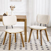 Dorsa Dining Chair in Cream Hron Leather, Leather Backrest
