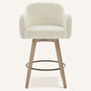 Duzaly Counter Stool in Beige Fiano Fabric