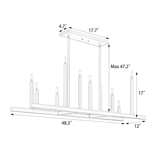 Elbling chandelier light dimensions