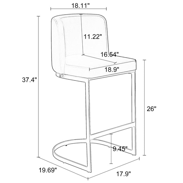Embrapa bar stool dimensions