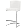 Embrapa bar stool with backrest, Beige-Velvet, 26"