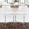 Embrapa bar stool with backrest, Beige-Velvet, 26"