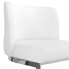 Embrapa bar stool with backrest, White-Leather, 26"