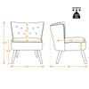 Franc armchair, Dark gray, 18 1/8"