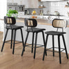 Freisa bar stool with backrest, Black, 26"