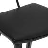 Freisa bar stool with backrest, Black, 26"