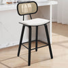 Freisa bar stool with backrest, White, 26"