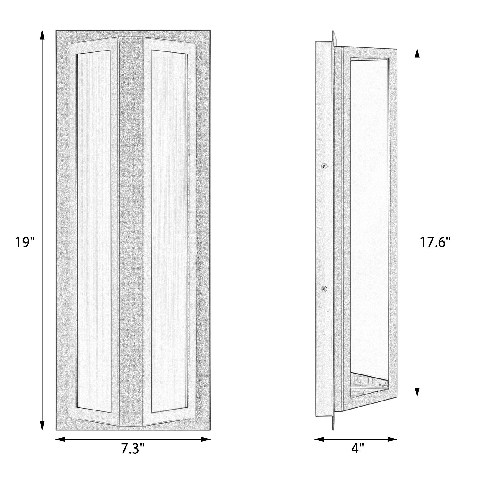 Freisamer outdoor wall light dimensions