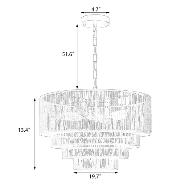 Furmint chandelier light dimensions
