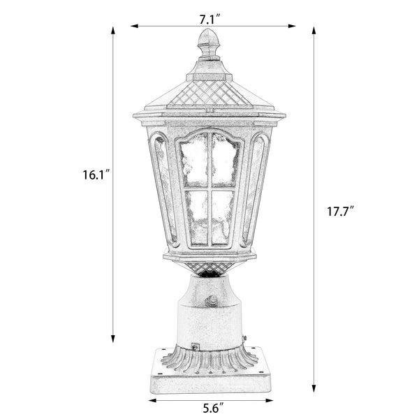 Galotta post light dimensions