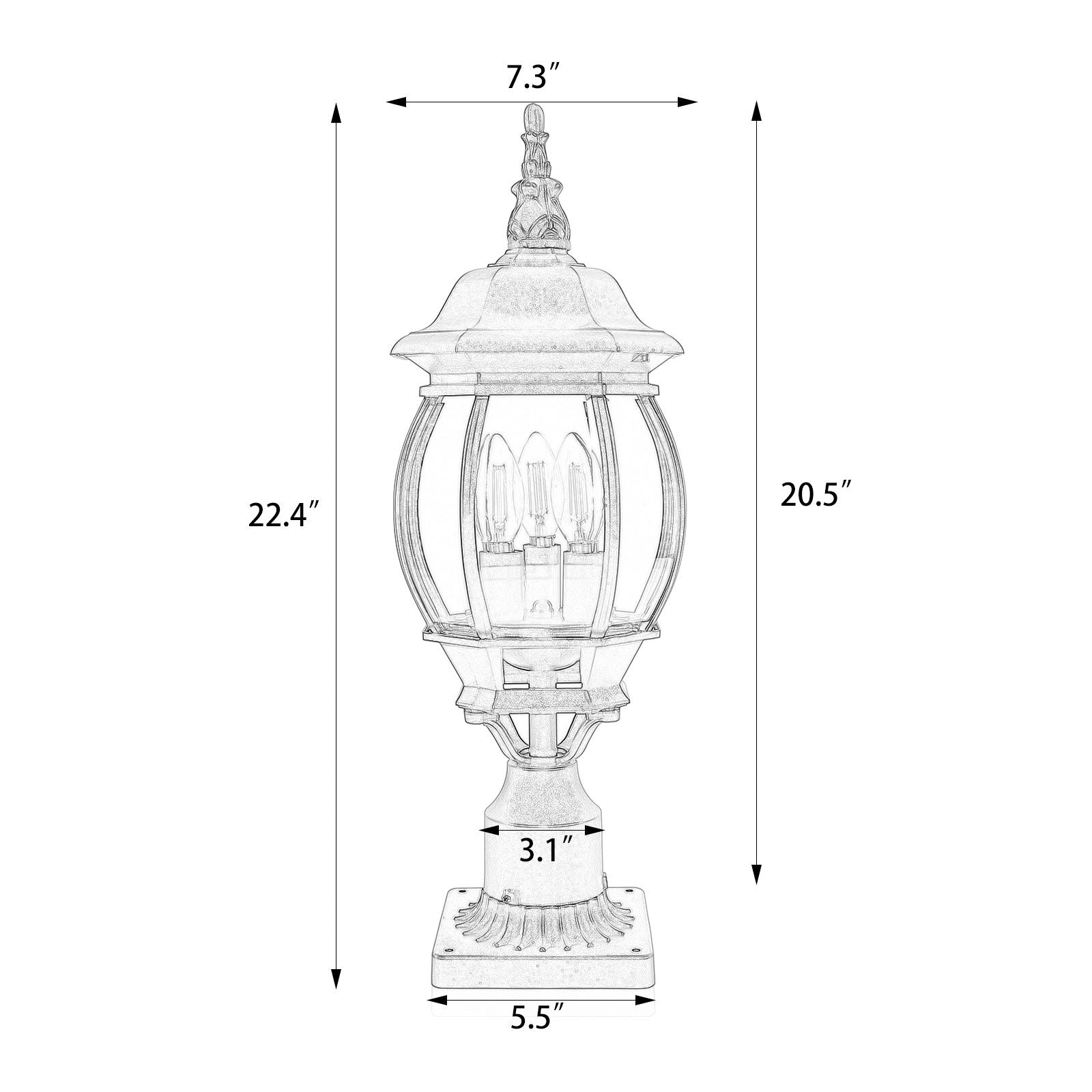 Gamarello post light large dimensions