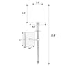 Garanoir wall sconce dimensions