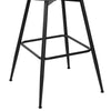 Giallo bar stool with backrest, Gray-Leather/Bar Height