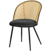 Giallo Dining Chair in Black Ribol Leather