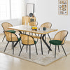 Giallo Dining Chair in Green Sacy Fabric