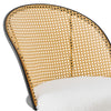Giallo Dining Chair in White Sacy Fabric