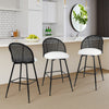 Giallo II Bar Stool in Cream Ribol Leather, Bar Height