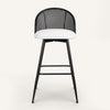 Giallo II Bar Stool in Cream Ribol Leather, Bar Height