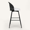 Giallo II Bar Stool in Cream Ribol Leather, Bar Height