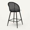 Giallo II Bar Stool in Cream Ribol Leather, Counter Height