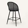 Giallo II Bar Stool in White Sacy Fabric, Counter Height