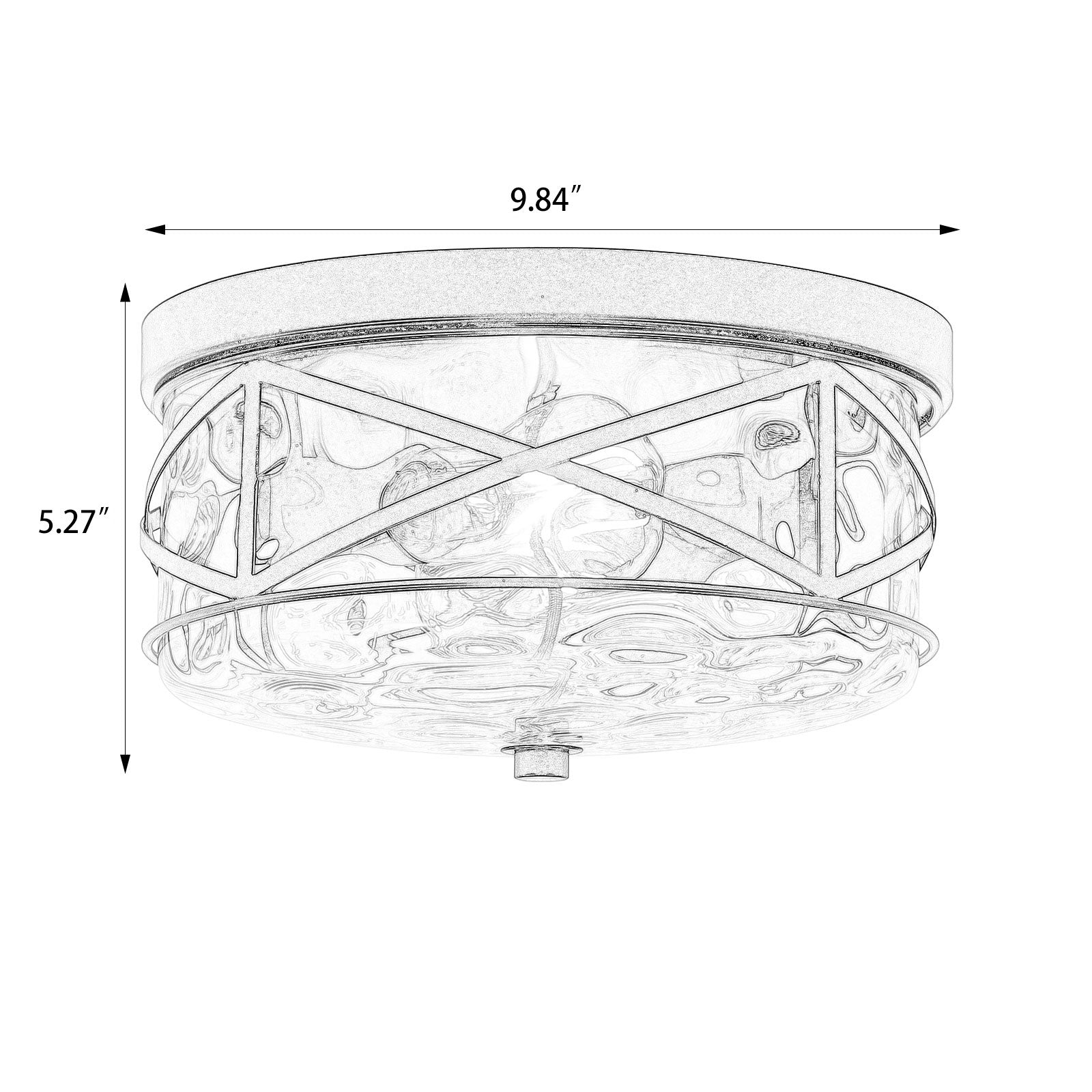 Grenache flush mount light small dimensions
