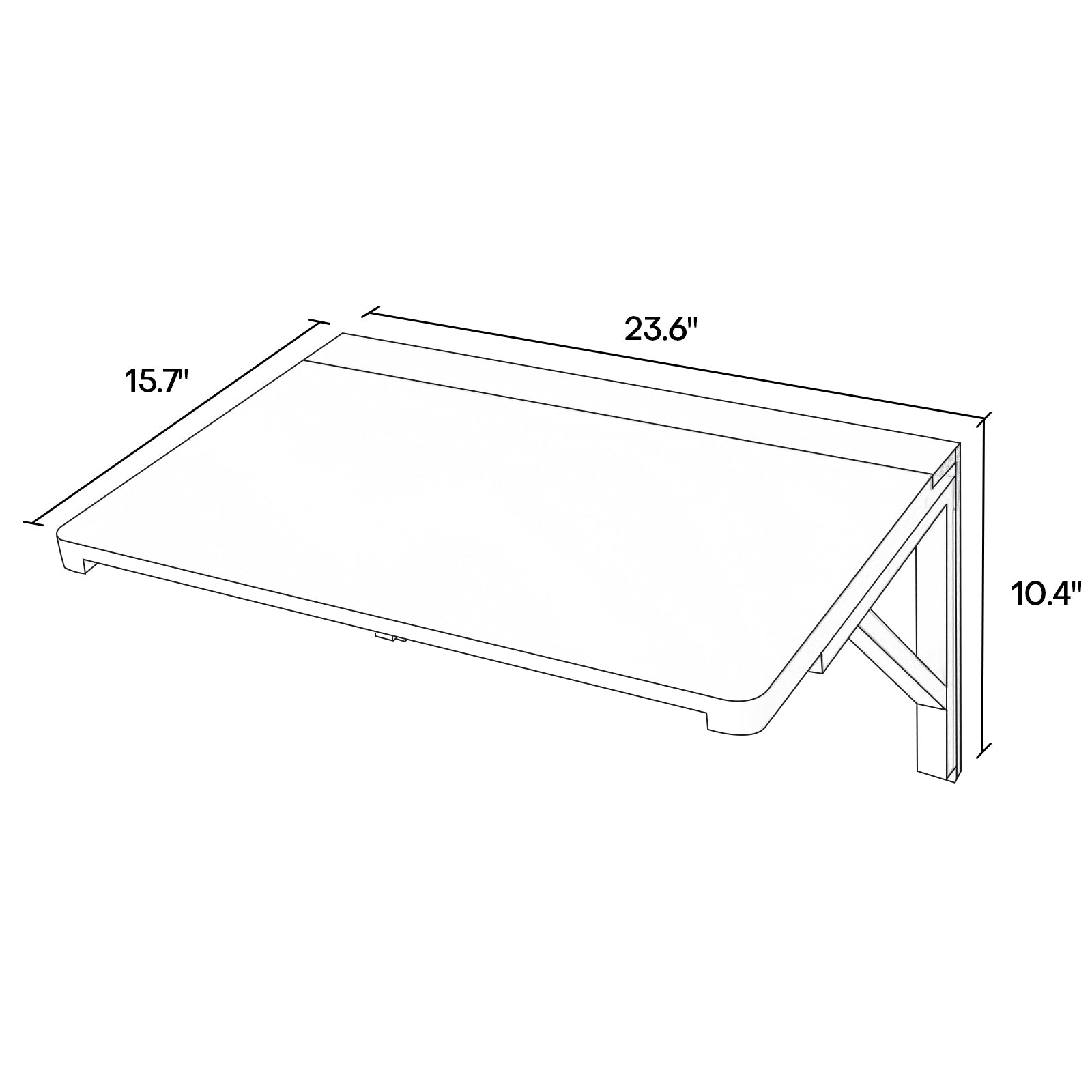 Gurla wall mounted table 23.6 inch dimensions