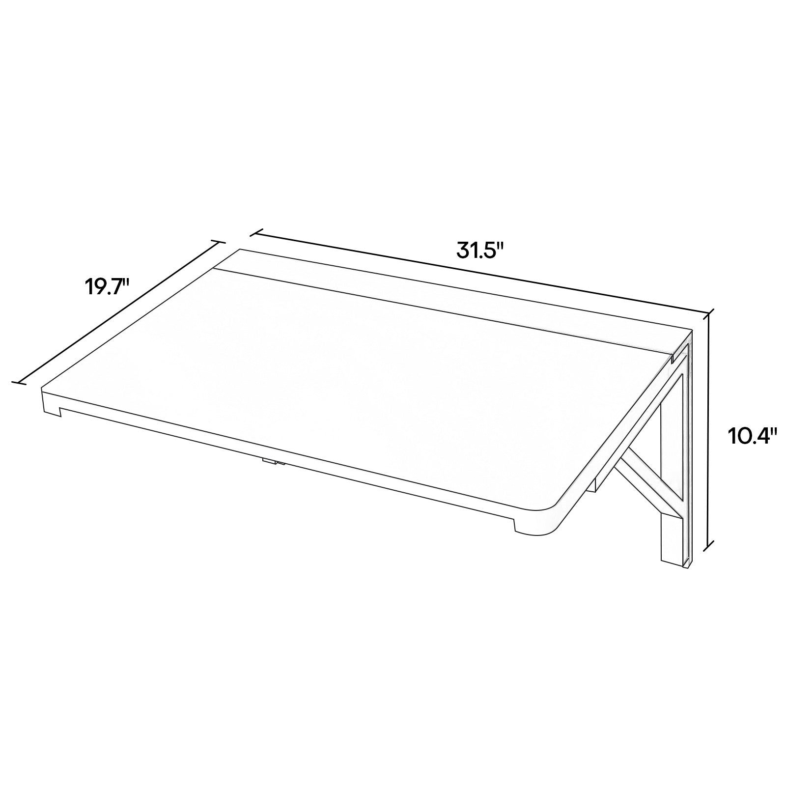 Gurla wall mounted table 31.5 inch dimensions