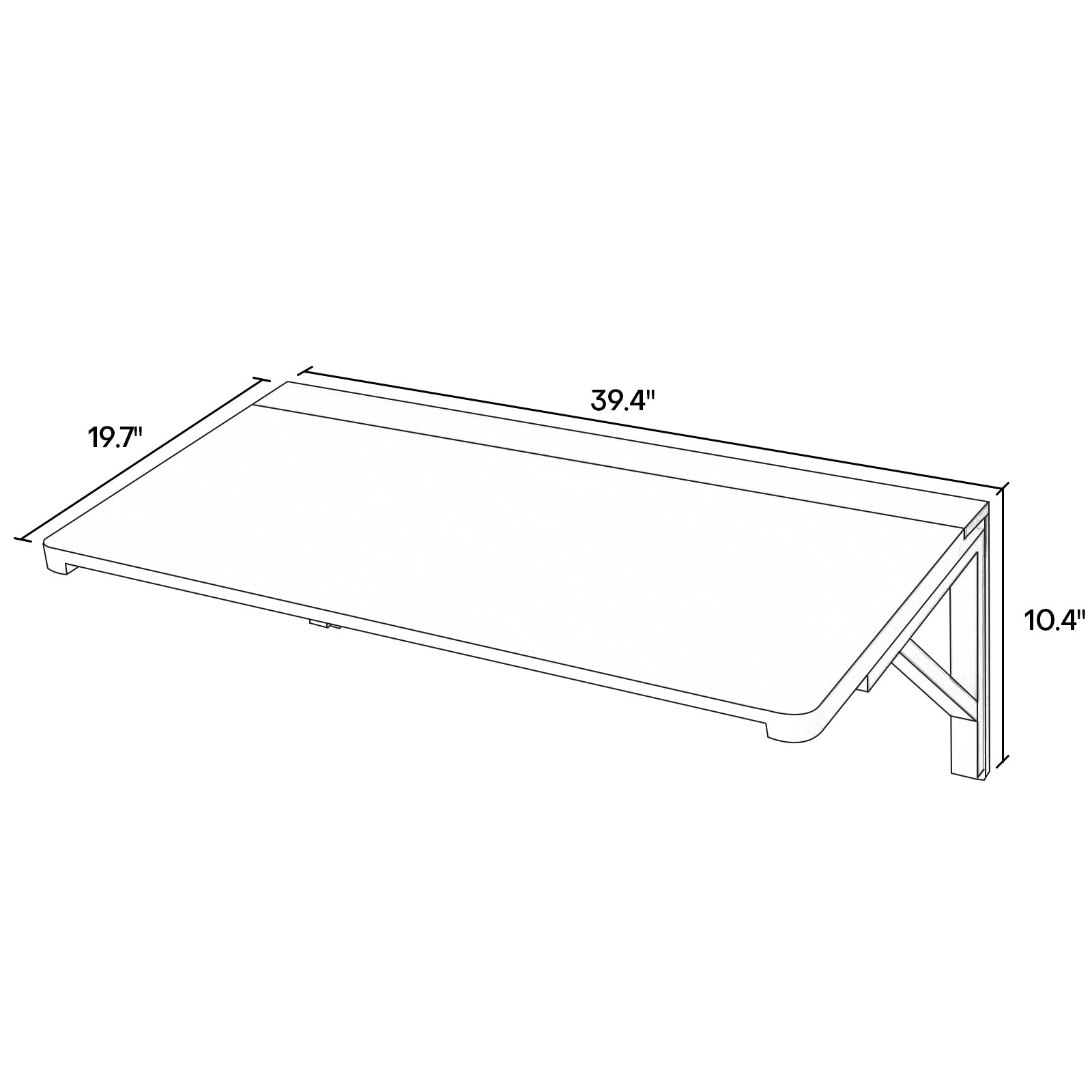 Gurla wall mounted table 39.4 inch dimensions