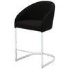 Italico bar stool with backrest, Black, 26"