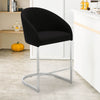 Italico bar stool with backrest, Black, 26"