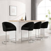 Italico bar stool with backrest, Black, 26"