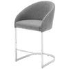 Italico bar stool with backrest, Gray, 26"