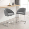 Italico bar stool with backrest, Gray, 26"