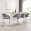 Italico bar stool with backrest, Gray, 26"