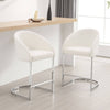 Italico bar stool with backrest, White, 26"