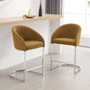 Italico bar stool with backrest, Yellow, 26"