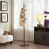 Kellas Coat Rack in Brown Rubberwood