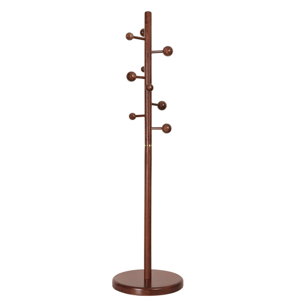 Kellas II Coat Rack in Brown Rubberwood