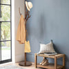 Kharta Coat Rack in Brown Rubberwood