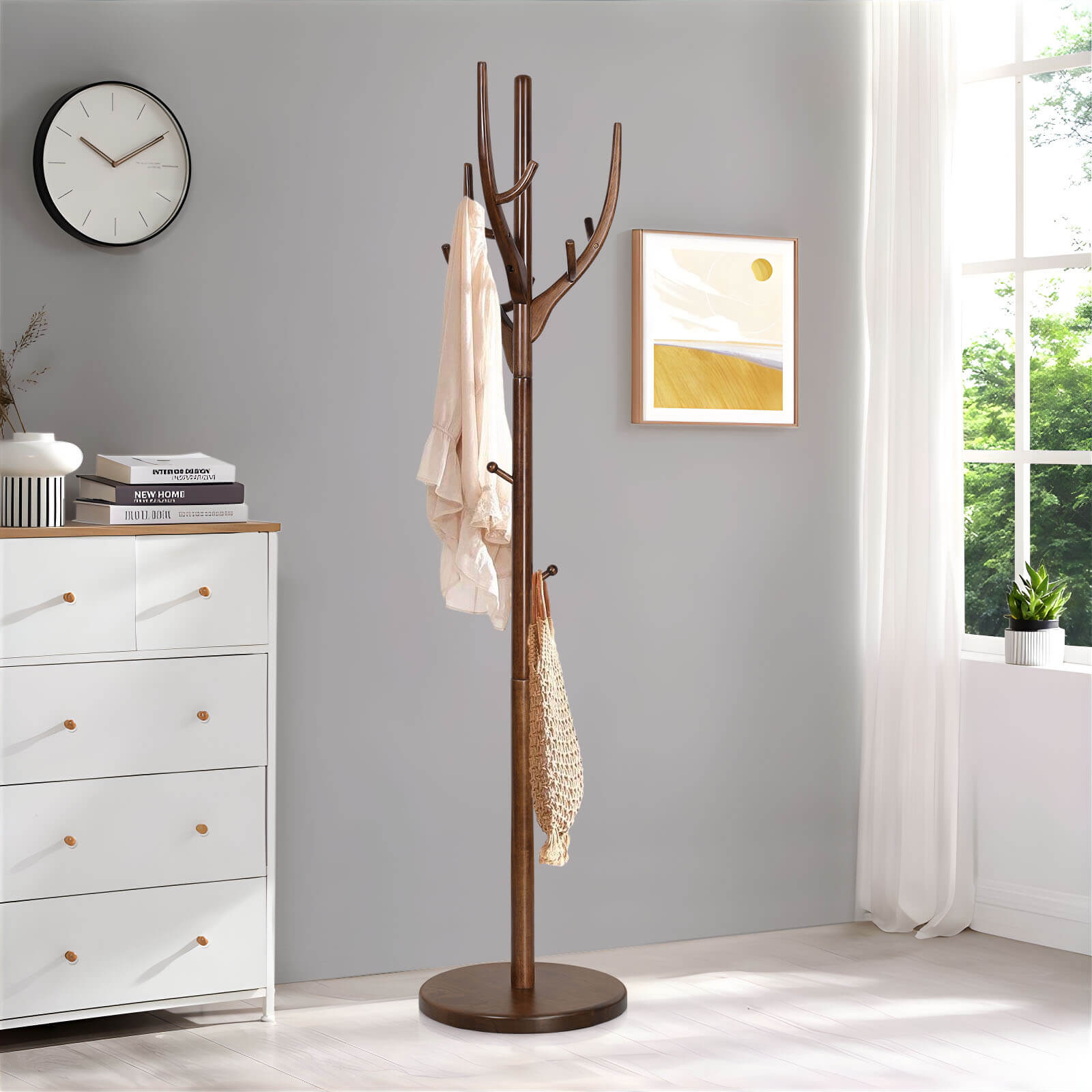 KHARTA Solid Wood Coat Rack – Bekrvio