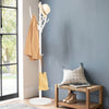 Kharta Coat Rack in White Rubberwood