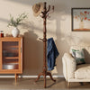 Ktwo Coat Rack in Brown Finish with Inward Hooks